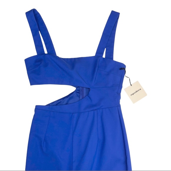 ♦️SOLD♦️NWT Superdown Leslie Cut Out Jumpsuit Cobalt Blue - Picture 5 of 10